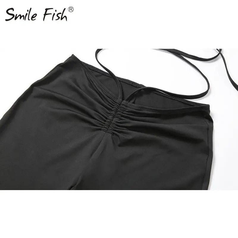 

High Waist Hin Thin Bandage Pants Streetwear Straight Pants Leisure Party Harajuku Female High Quality Activity Trousers G2427