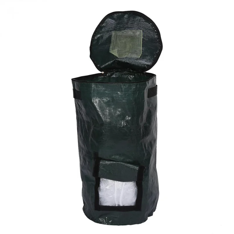 2 размера органические отходы кухня Пикник сад Органайзер мешок для компоста окружающей среды PE ткань дома Плантатор мешок для компоста теплицы