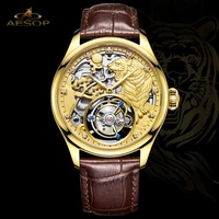 aesop automatic luxury mechanical watch real tourbillon watches men sapphire glass stainless steel waterproof watch for men