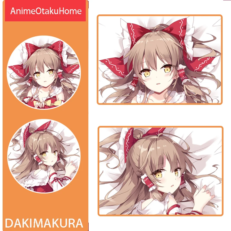 

Anime Touhou Project Hakurei Reimu Throw Pillow Cover Hugging Body Pillowcase Otaku Bedding Decoration Dakimakura Pillow Case