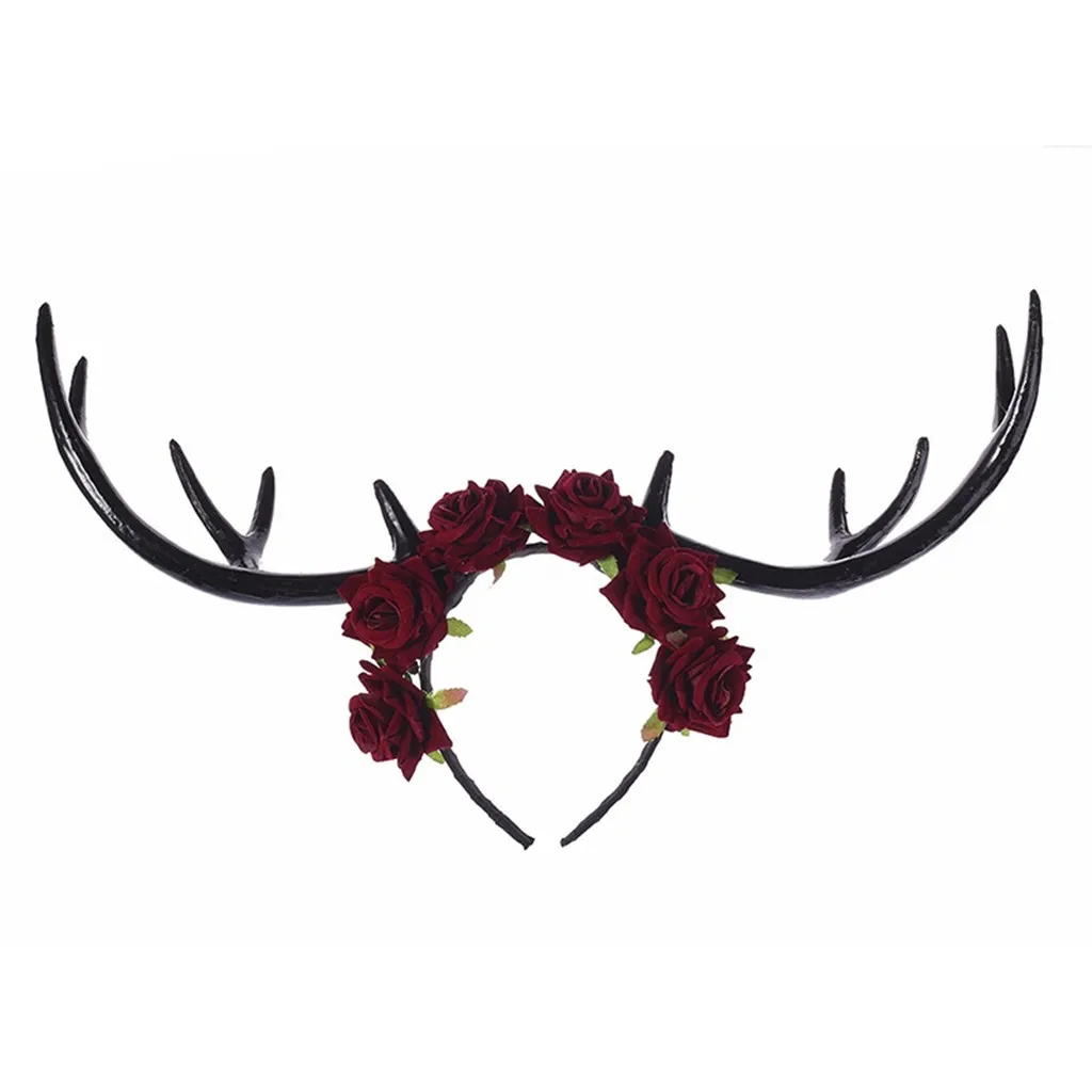 Для женщин олень обруч на голову с рогами в готическом стиле рога животных Ретро