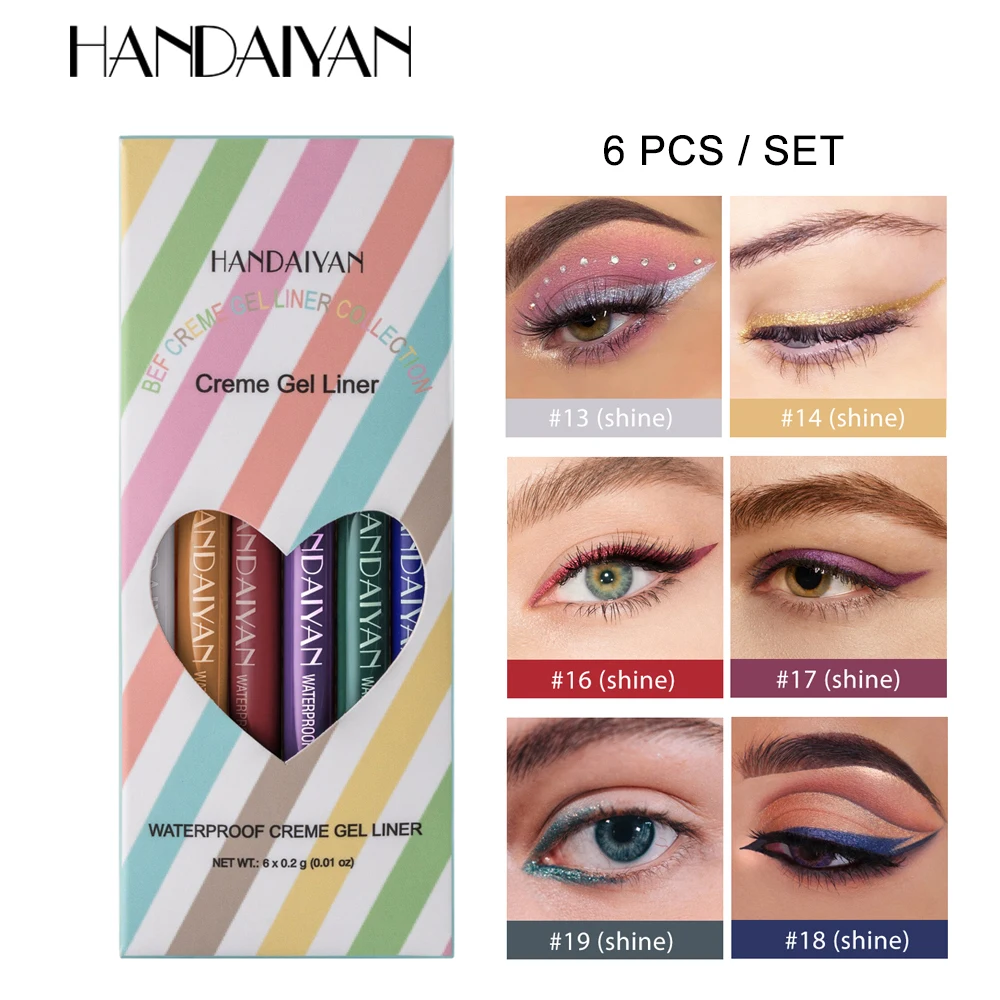 

HANDAIYAN Waterproof Matte Eye Cosmetics Eyeliner Pencil Long Lasting Not Blooming Cat Eye Charming Eye Liner Pencil Make Up