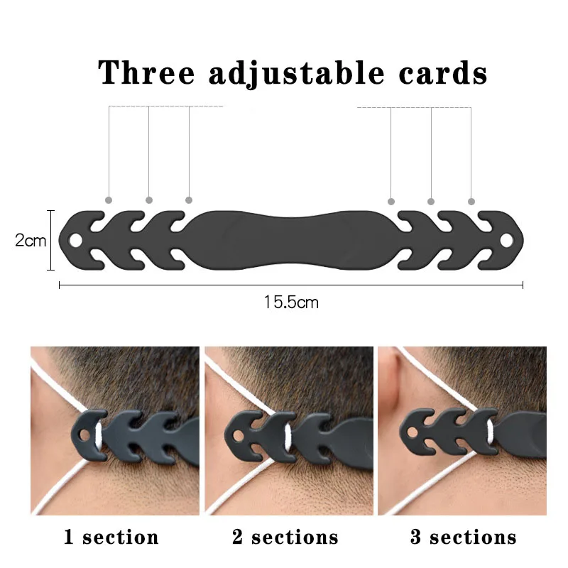 

1Pcs Mask Hook Non-slip Silicone Adjustable 4Colors Mask Extension Belt Face Strap Retainer Unixes for Connection