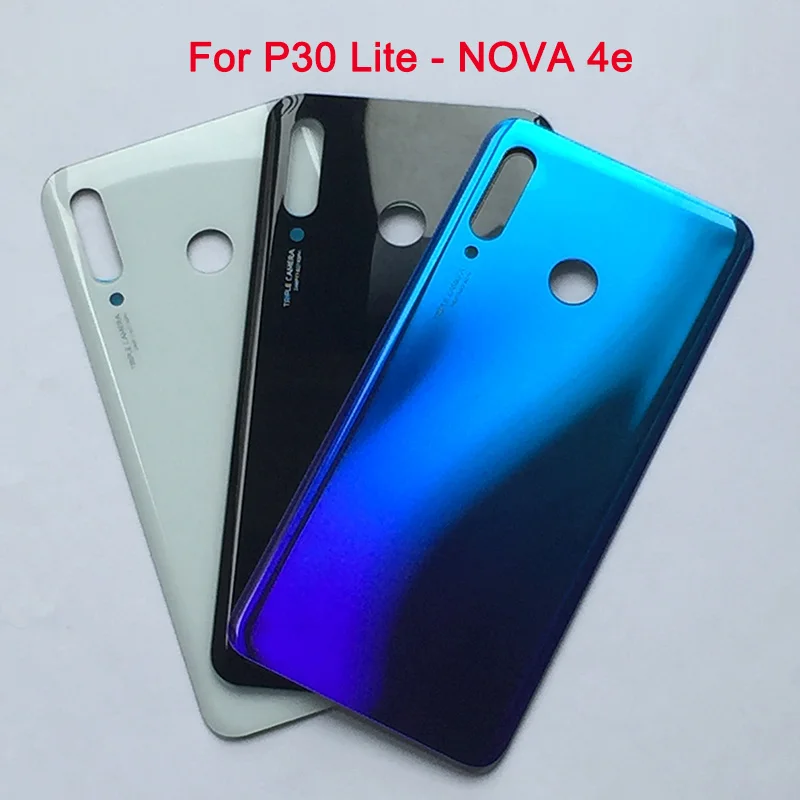 Задняя крышка батарейного отсека для Huawei P30 Lite Nova 4e стеклянная панель чехол