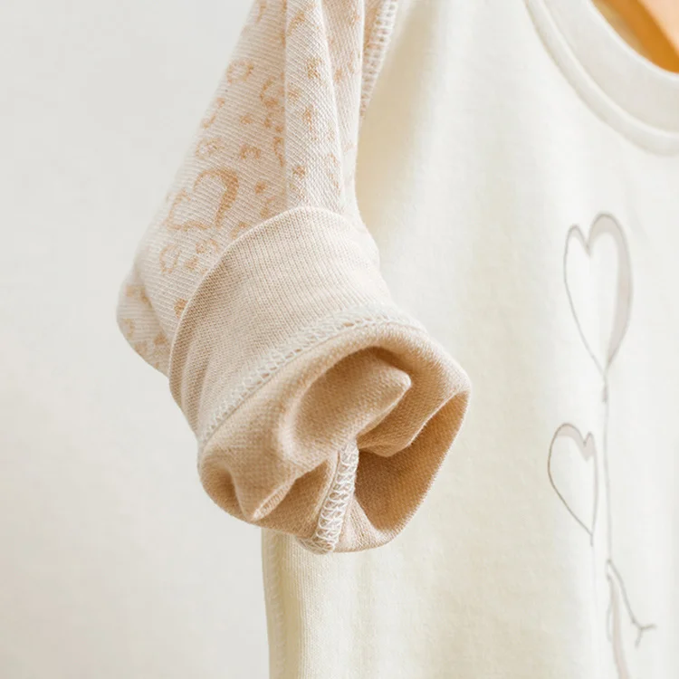 Боди с изображением животных в форме сердца из органического хлопка Детские