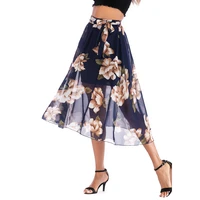 to film the spot speed sell through amazon summer skirt printed hot style fresh floral chiffon skirts