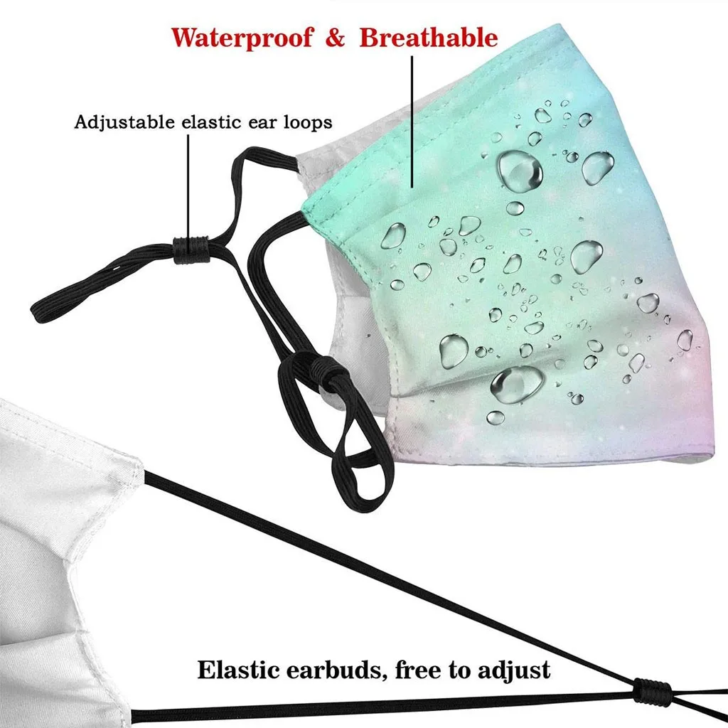 

1PC Face Mask + 2PCS Filter 4 Styles Unisex Mouth Masks Pollution-proof Windproof Foggy Haze Face Mouth Cover Mascherina