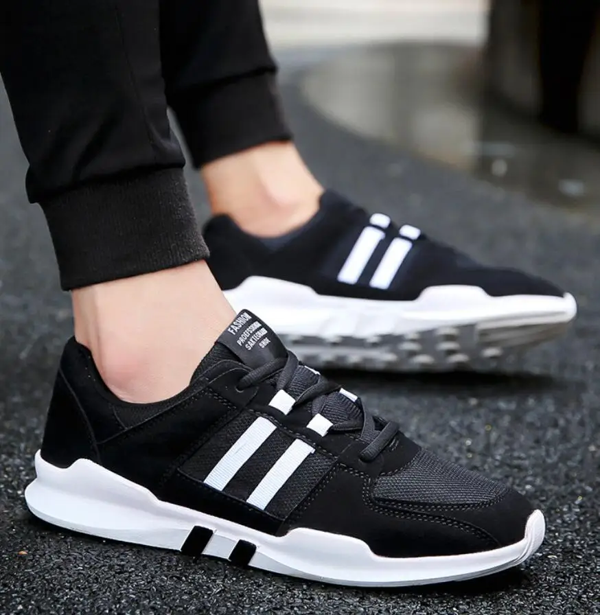 Кроссовки мужские спортивные на шнуровке легкие удобные сникерсы дышащие для