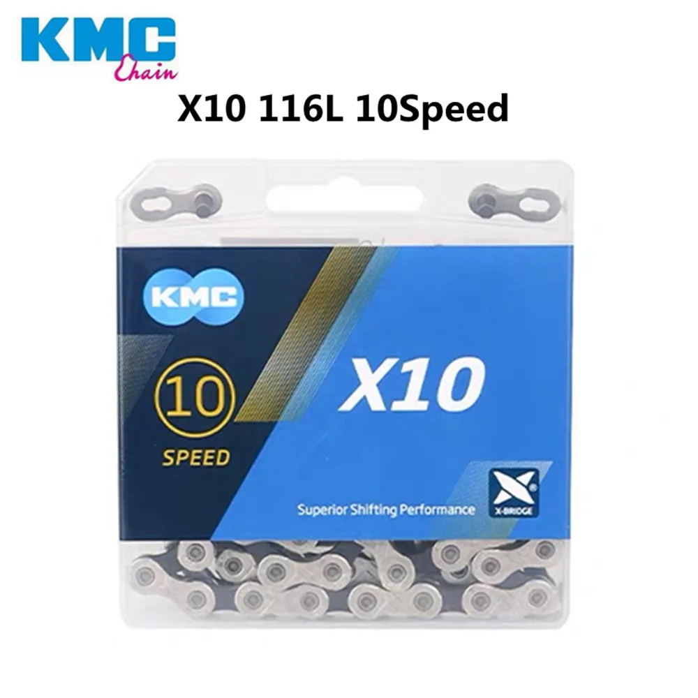 KMC последняя X10 10 скоростной горный велосипед/дорожный велосипед универсальная цепь переключения передач с волшебный карабин Бесплатный пост