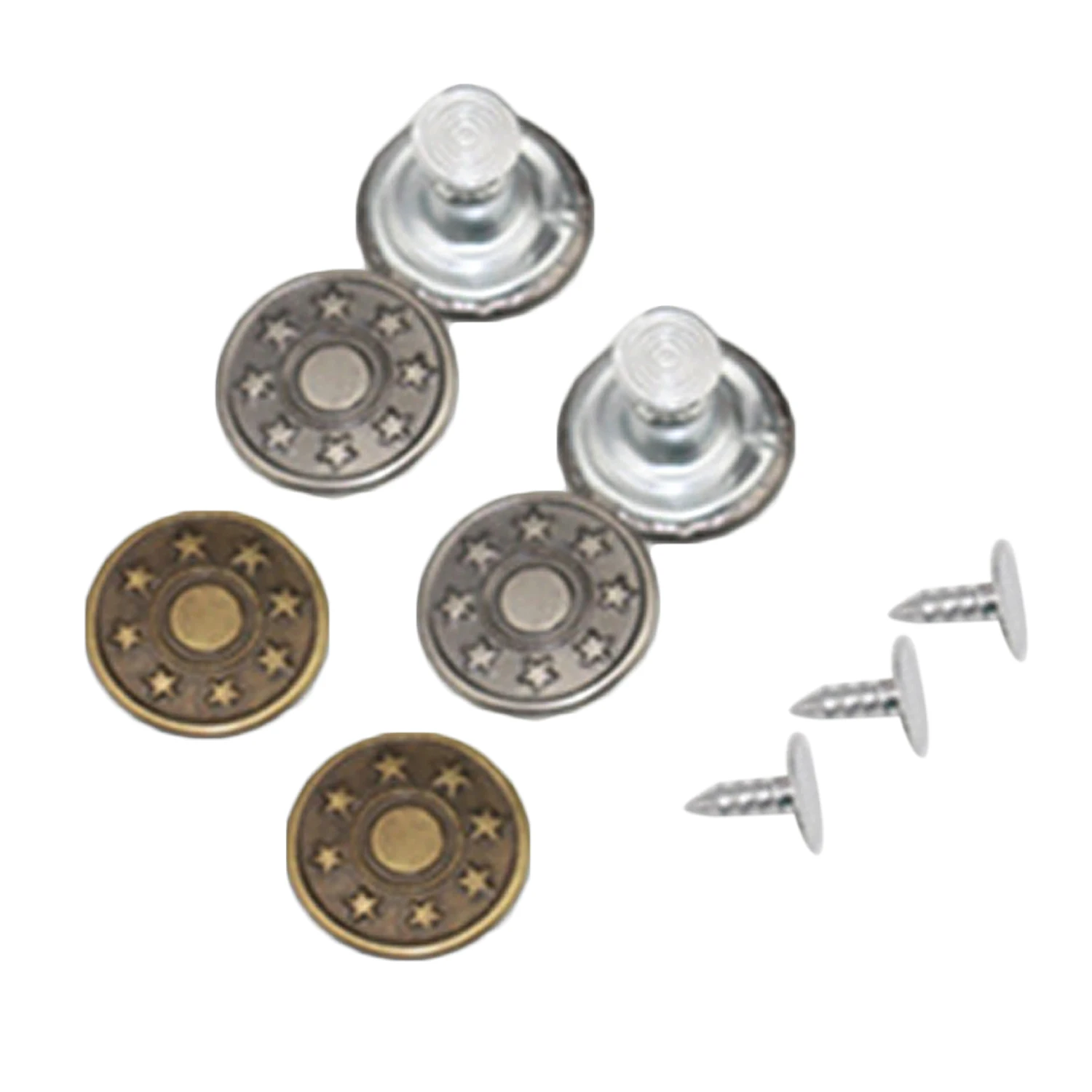50 набор 17 мм Сменные Металлические Кнопки для украшения джинсов шорты куртки