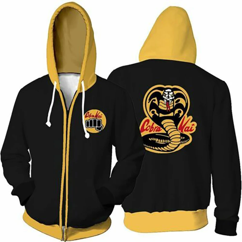 

Cobra Kai Hoodies TV Series 3D Print Hooded Sweatshirt Men Women Fashion Zipper Hoodie Autumn Winter Trendy Hoody Coats Unisex