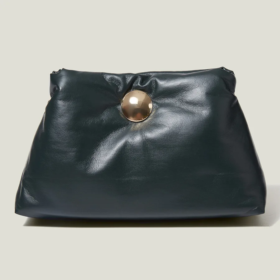 

Fashion Pu Leather Padded Crossbody Bags Designer Chain Shoulder Bag Vintage Clutch Purse Female Small Tote Simple Lady Sac 2021