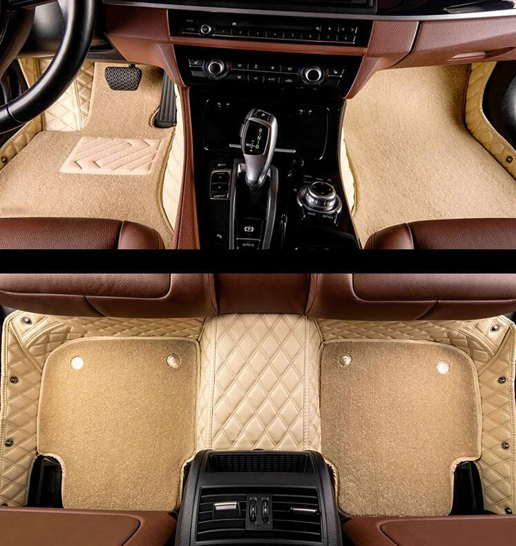 luxury beige Водонепроницаемые кожаные автомобильные коврики для opel zafira tourer haval h9 volvo xc70 volvo s40 заказной коврик для ног автомобильный коврик автомобильные чехлы - Название цвета: luxury beige