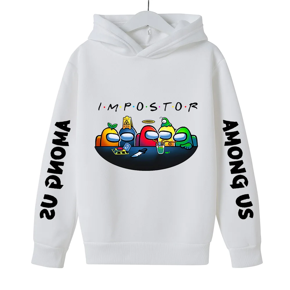 

Us Cartoon Game Lnscription Printing Clothes Kids Fashion sU uS Hoodies Cotton Costume Boys Tops Long Sleeve Children Clothing