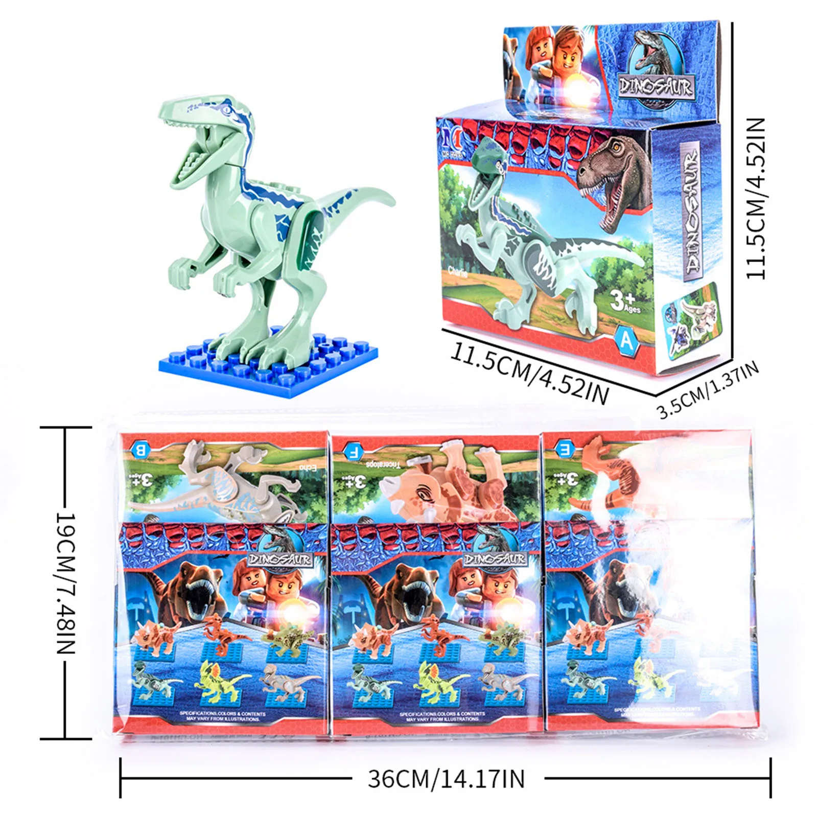 

Dinosaur Figure Toy Action Figure Animal Model Building Blocks Hand-made Dinosaur Model Decoration Figure Toys For Children