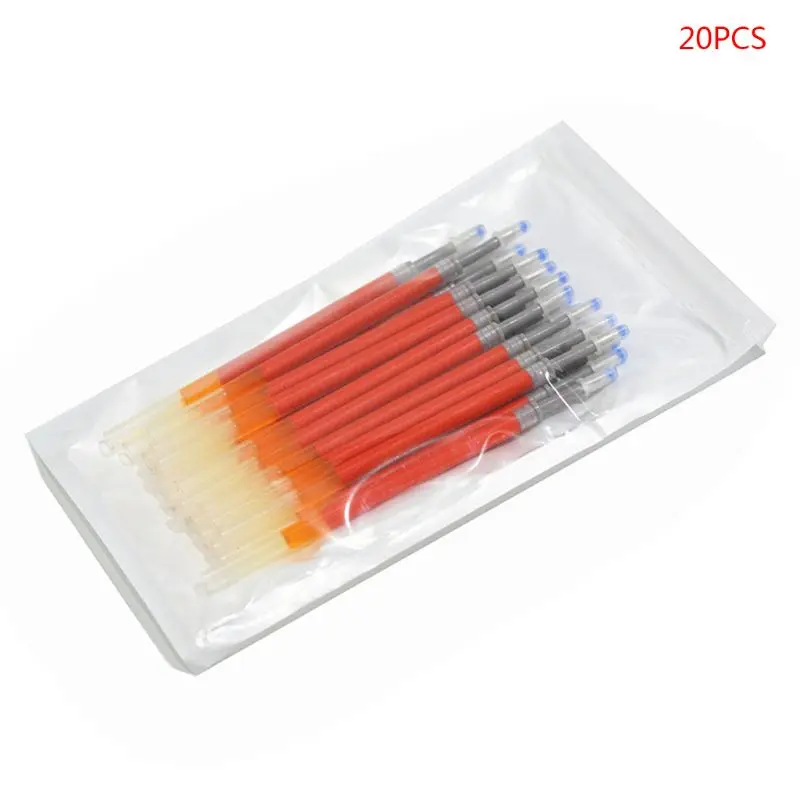 

20pcs Neutral Ink Gel Pen Refill Black Blue Red 0.5mm Bullet Refills Office School Stationery Student Gifts