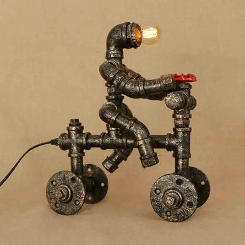 Американская настольная ретро-лампа из кованого железа лампа для кабинета