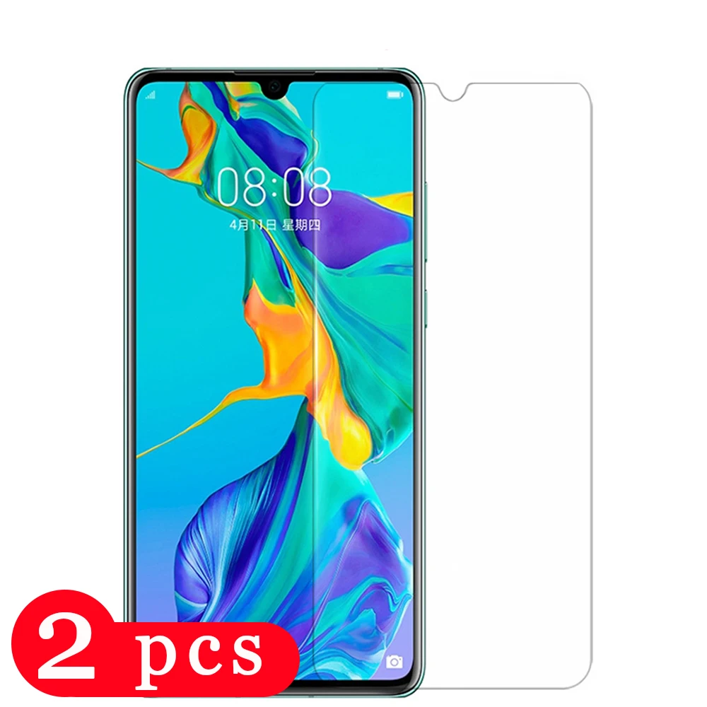 Закаленное стекло 9D для huawei P40 pro plus lite E P30 P20 2 шт.|Защитные стёкла и плёнки