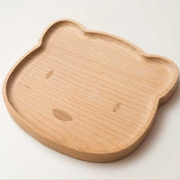wooden serving tray cute food dishes snack cake fruit dessert cartoon plate children baby tableware storage dish for hotel home