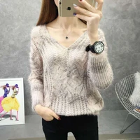 new spring and autumn v neck sexy thin sweater women
