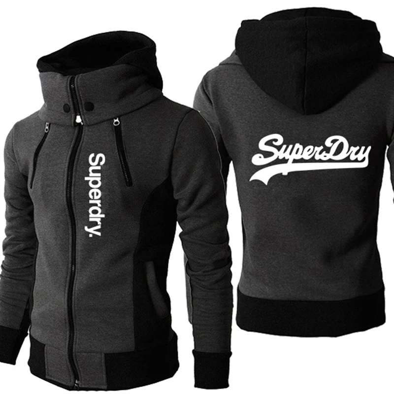 

Sudadera de talla grande para hombre, chaquetas informales de lana de Color slido, ropa deportiva, chaquetas adelgazantes con c