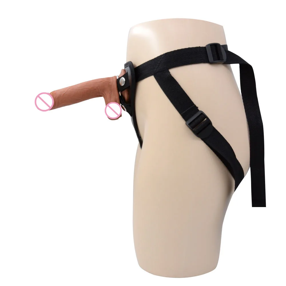 Реалистичный фаллоимитатор гибкий пенис секс с присосок для езды на велосипеде