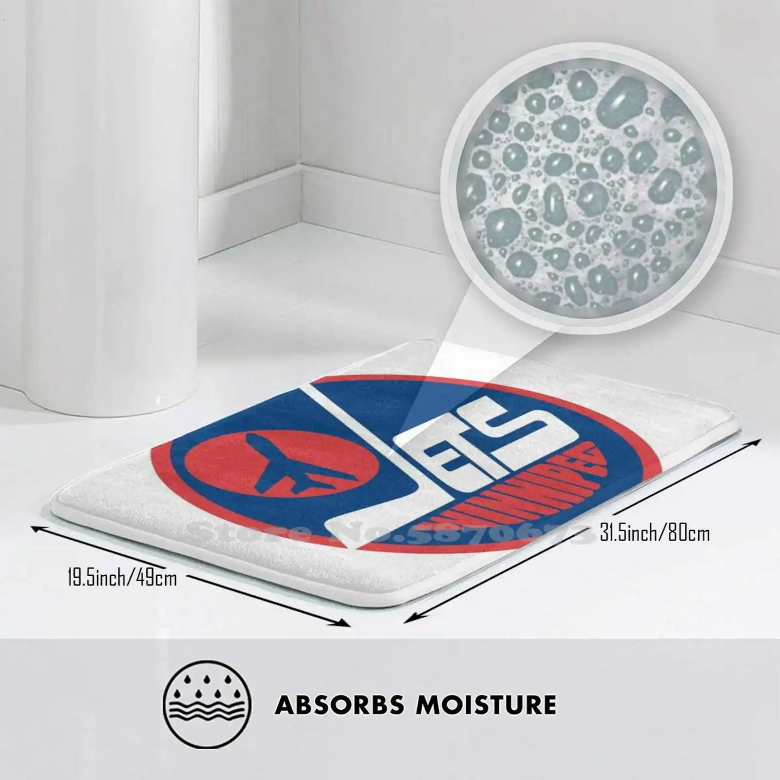 Коврик противоскользящий с логотипом старой школы мягкий домашний для спорта и