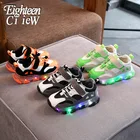 Кроссовки Детские со светодиодной подсветильник кой, детская обувь для мальчиков и девочек, размеры 21-30