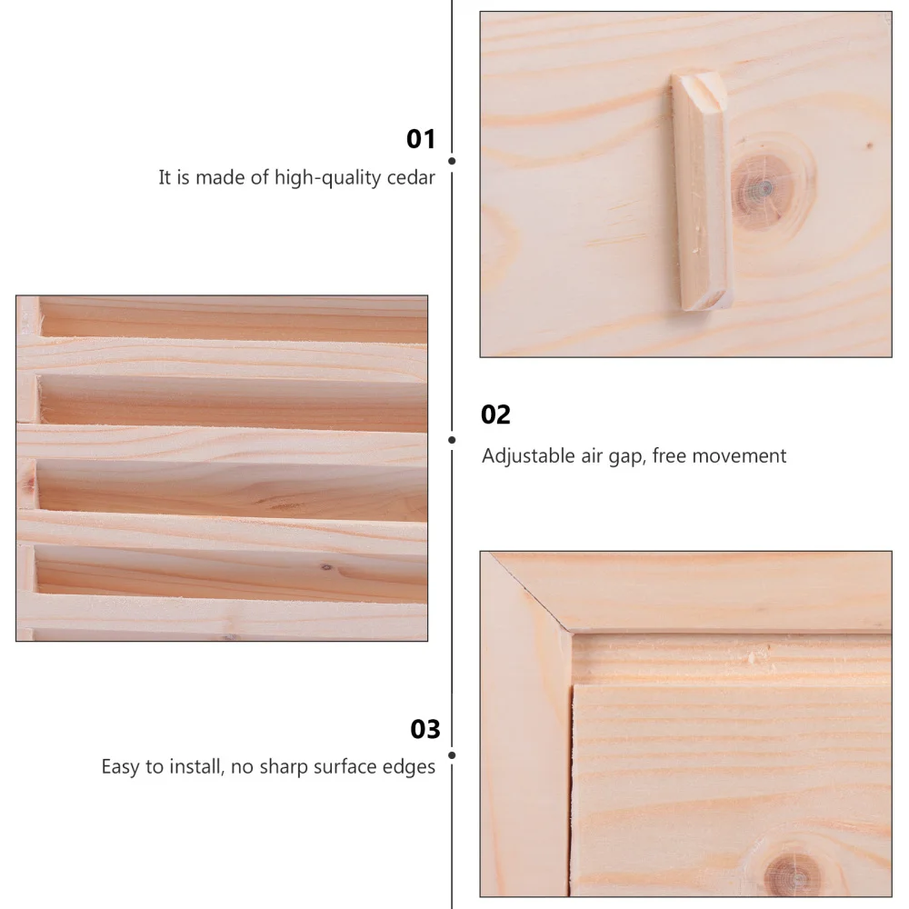 

1 Set Sauna Room Shutter Window Practical Cedar Sauna Air Vent Sliding Grille