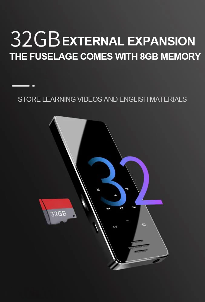 Newsmy A65 MP4 плеер 8 Гб Walkman Тонкий чехол OTG электронная книга Поддержка TF карта HiFi Loseless Студенческая Bluetooth 2,4 дюймов музыкальный плеер