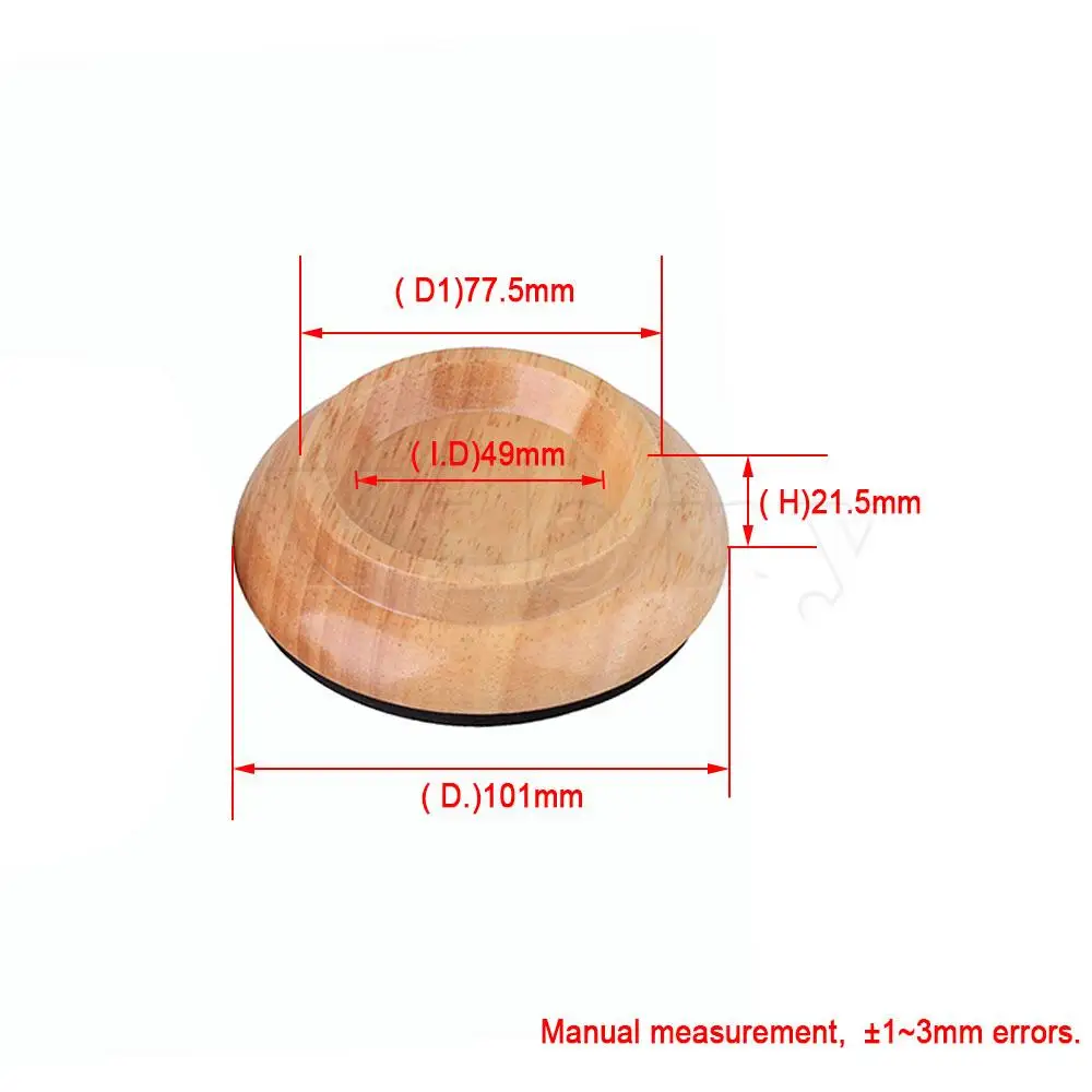 

Yibuy 4x Sound-proof Round 3.93 Inch Solid Wood Double Wheeled Piano Caster Cup