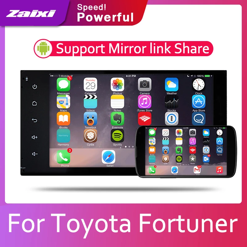 ZaiXi 2din автомобильный мультимедийный Android Авторадио проигрыватель с радио и GPS для