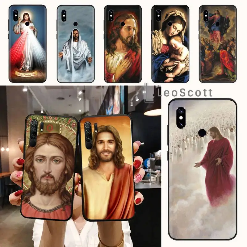

Jesus Christ retro painting Phone Case For Xiaomi Redmi note 7 8 9 t max3 s 10 pro lite funda shell coque cover