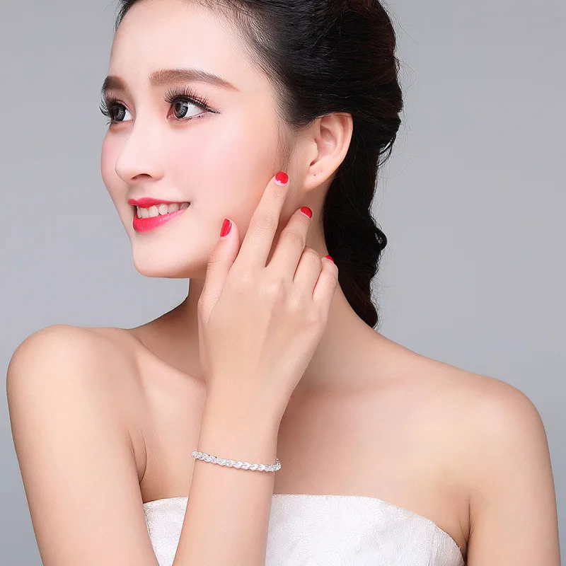 

925 Sterling Silver Bracelet for Women Classic National Style Party Jewelry Exquisite Retro Silver Chain Minimalism Jewelry