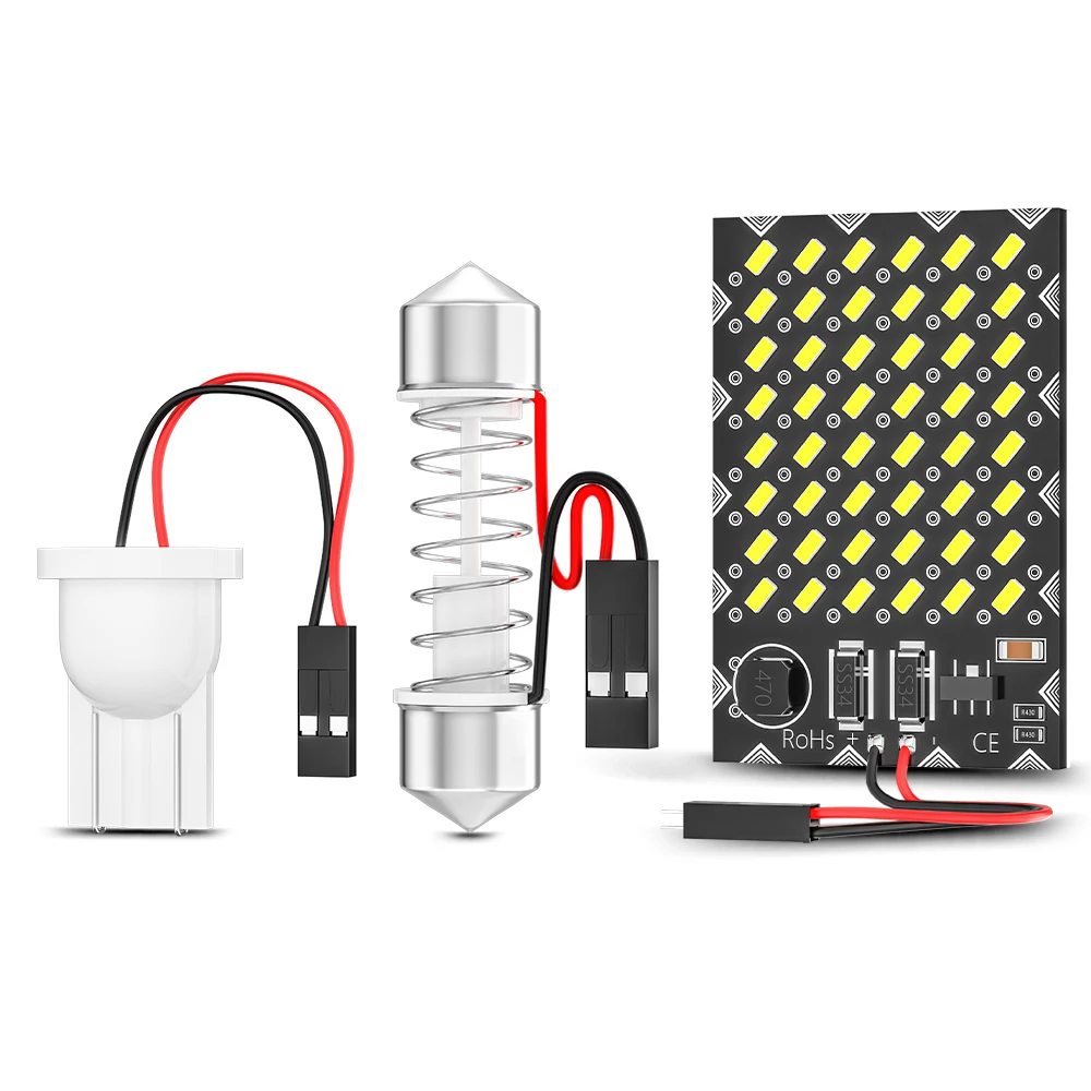 2 шт. автомобильные светодиодсветодиодный лампы W5W T10 Canbus 48SMD 12 В 24 WY5W C5W C10W |