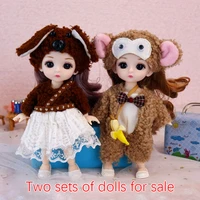 8 points 17 cm bjd suit clothes mini girl cute children toy birthday gift