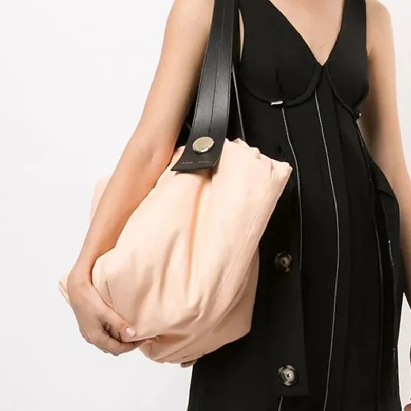 

Simple Large-capacity Shoulder Bag Stitching Tote Handbags Filled with Soft Fashion Handbags In Autumn and Winter Casual Tote