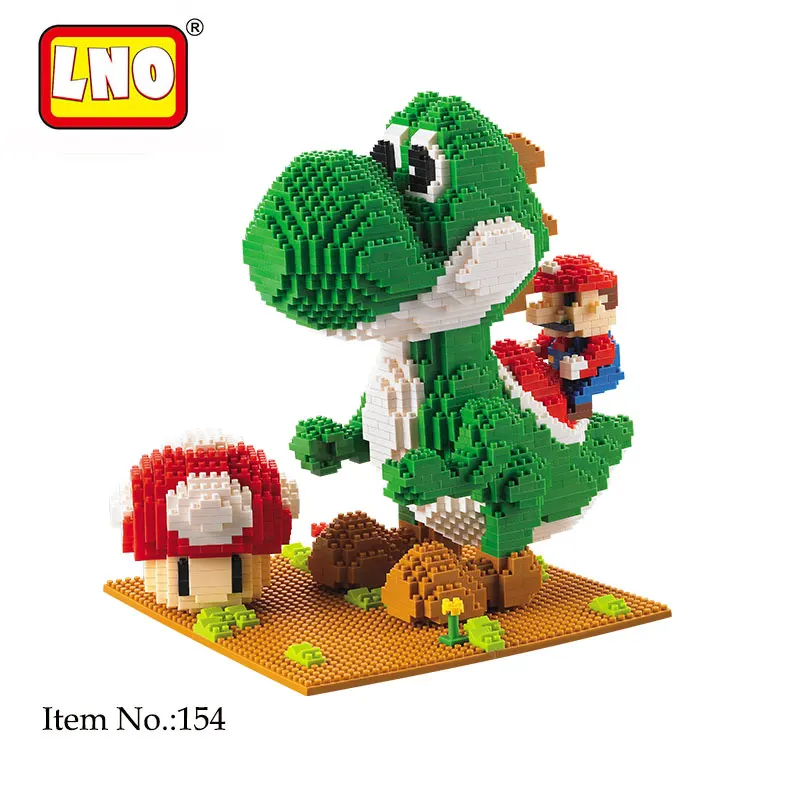 154 without box Магические мини-блоки Super Mario Bros, алмазные блоки Yoshi, микро-кирпич, сделай сам, строительные игрушки, Мультяшные фигурки, подарок для детей - Цвет: 154 without box