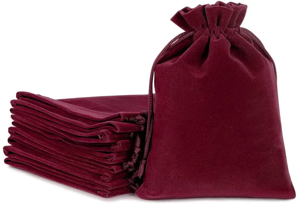 Бархатные мешочки для подарков 10 шт.
