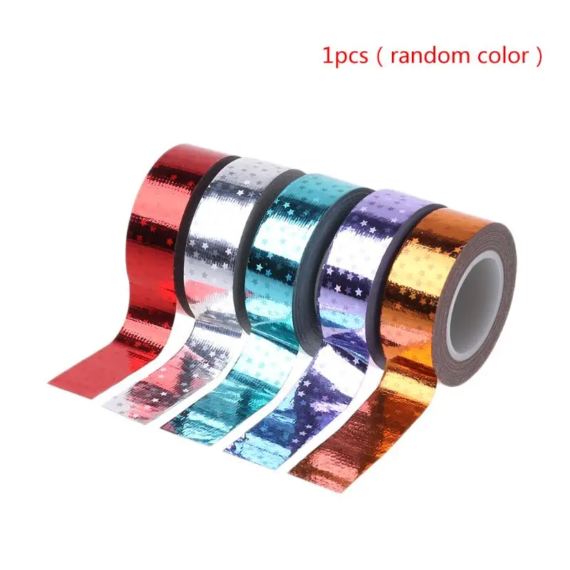 

Rhythmic Gymnastics Decoration Holographic Glitter Tape Ring Stick Accessory 15mm*5m Washi Tape DIY Masking Tape P9JE