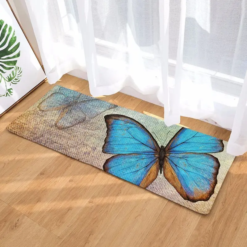 Детский напольный коврик с принтом бабочки длинный офисный домашний дверной
