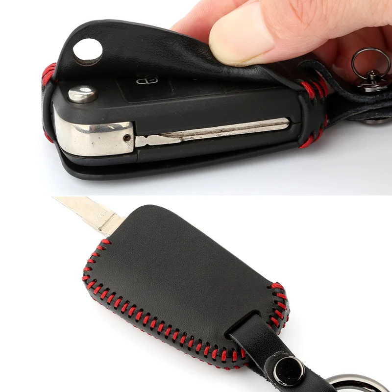 Кожаный чехол для автомобильного пульта дистанционного управления Skoda Octavia 1 2 3 A5