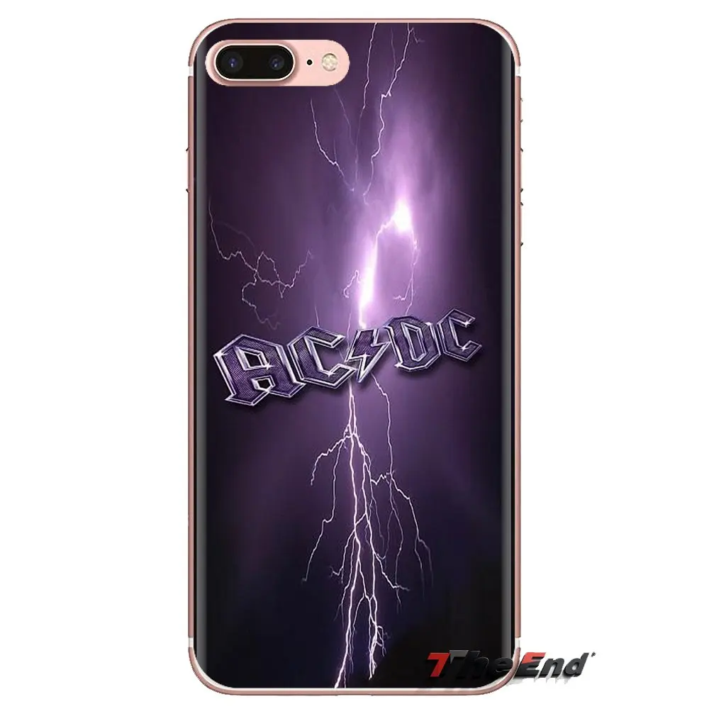 Музыка ACDC AC DC Малкольм Angus прозрачные мягкие чехлы для samsung Galaxy S3 S4 S5 мини S6 S7 край S8