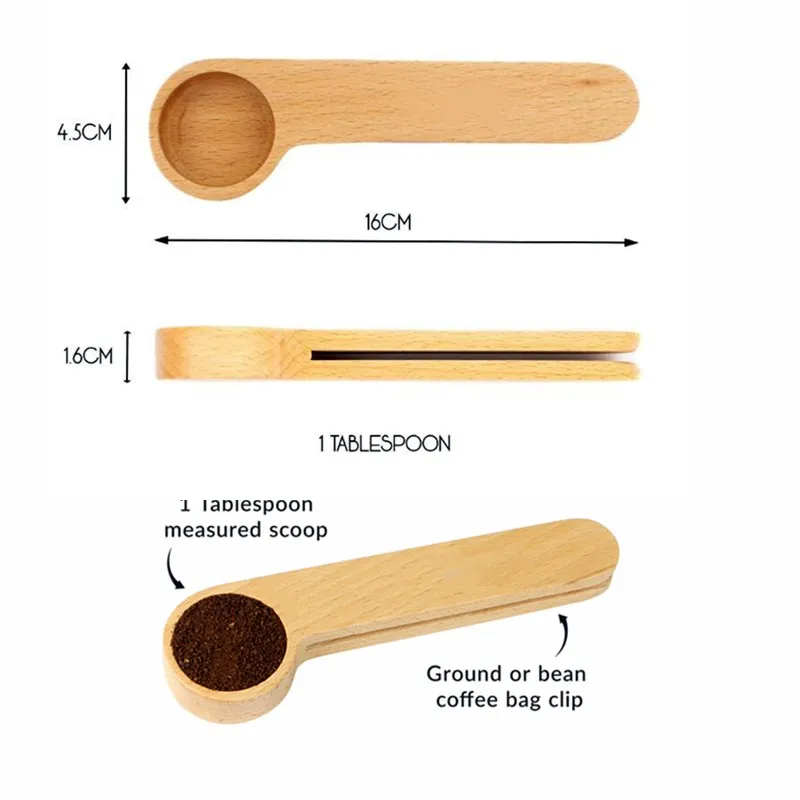 Деревянная ложка-ложка для кофе 1 столовая ложка | Дом и сад