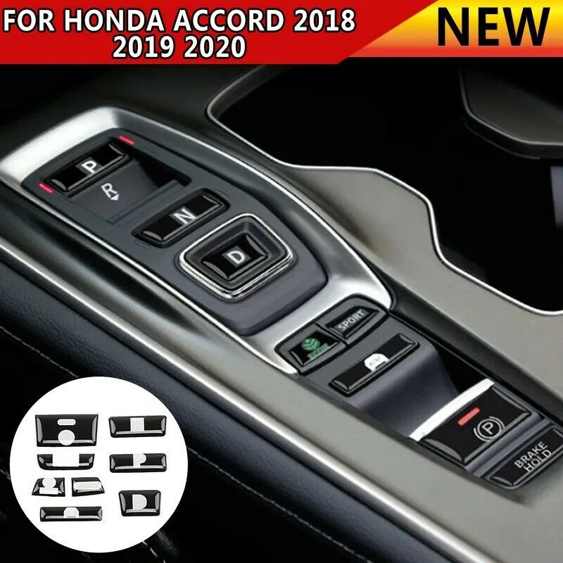 

Черная внутренняя крышка кнопки переключения передач для Honda Accord 2018 2019 2020, подходящая для Honda, эпоксидные автомобильные аксессуары