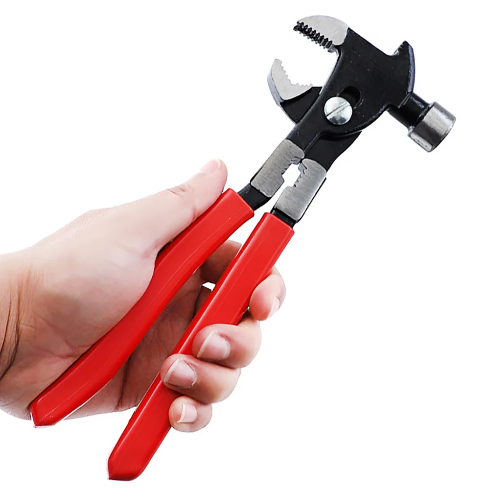 

Woodworking Multi-functional Anti-skid Hammer Universal Hammer Pliers Wrench Nail Puncher Repair Hand Tool for House Furniture