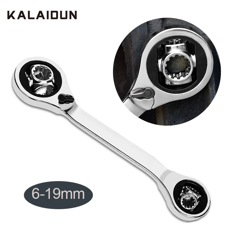 KALAIDUN для шлица звездочка Набор торцевых гаечных ключей трещотки разводной