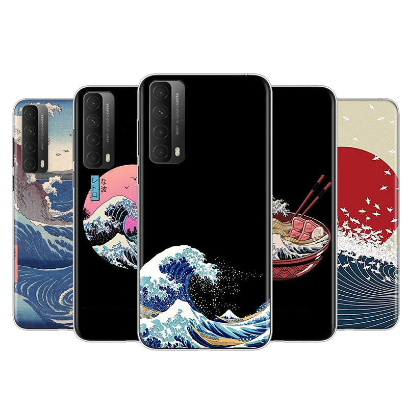 

The Great Wave off Kanagawa For Huawei Y9S Y6S Y8S Y9A Y7A Y8P Y7P Y5 Y6P Y7 Y6 Pro Prime 2020 2019 Transparent Phone Case