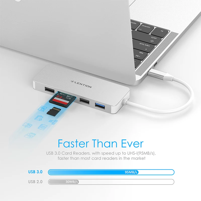 Концентратор USB C с 4K HDMI 3 A кардридер SD/Micro SD и зарядный адаптер для MacBook Pro 13/15/16