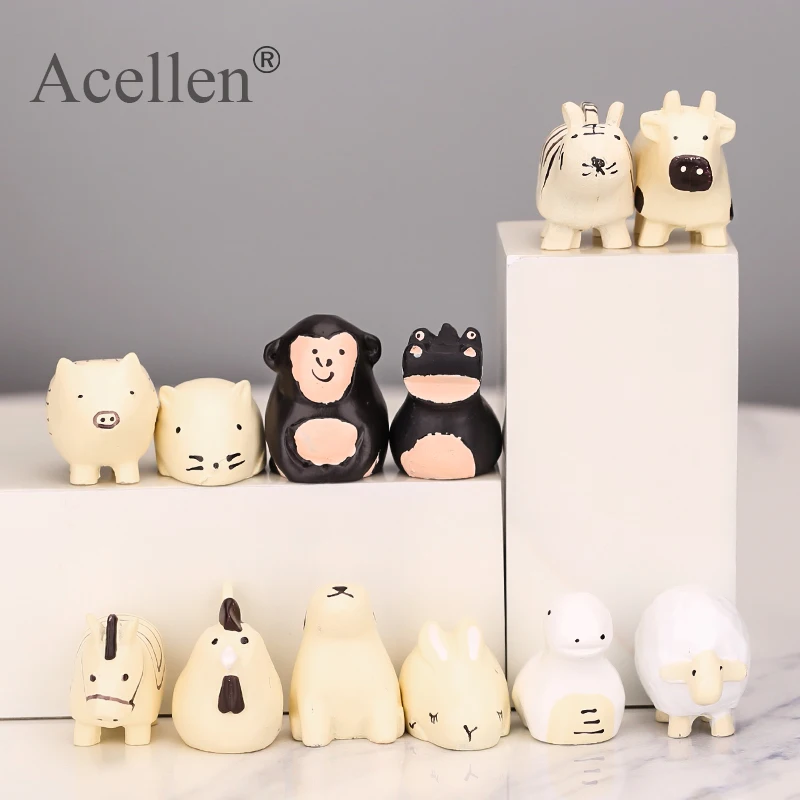 12 шт./компл. фигурки животных искусственные украшения аксессуары для дома